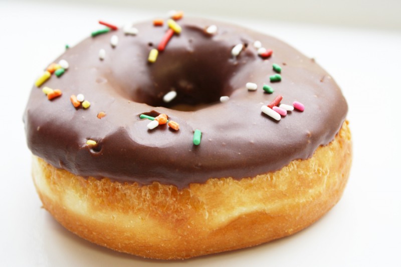 donuts con glassa al cioccolato