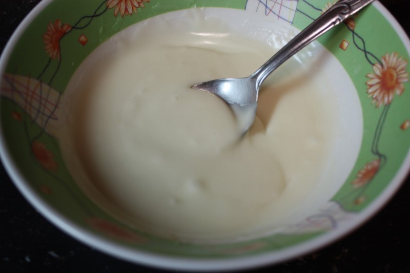 glassa di zucchero bianca