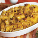 Rigatoni al forno con salsiccia e zafferano