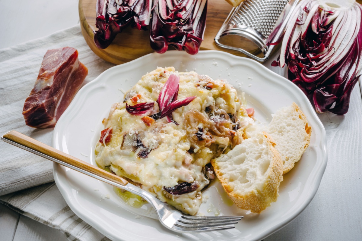 Lasagne al Radicchio e Funghi