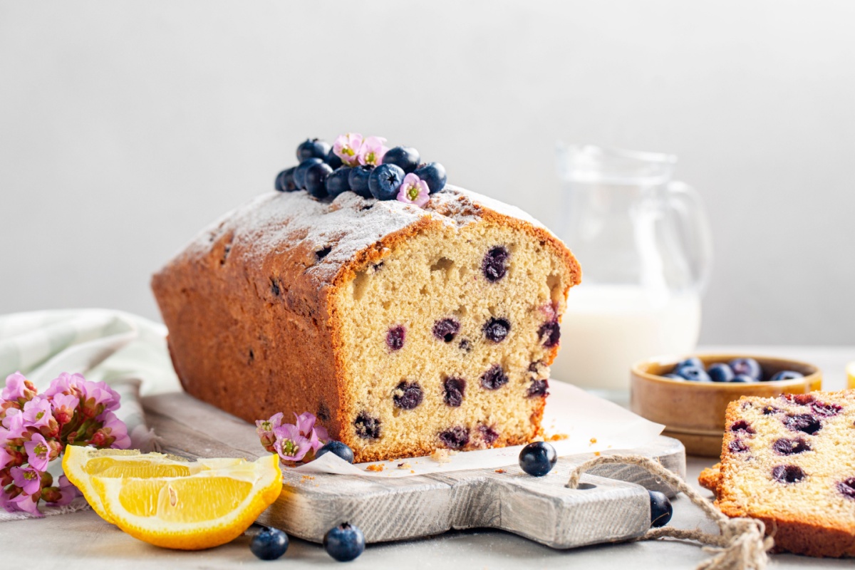 Plum cake light con i mirtilli