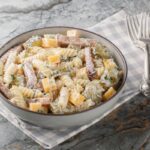 Pasta alla panna con cubetti di Bacon