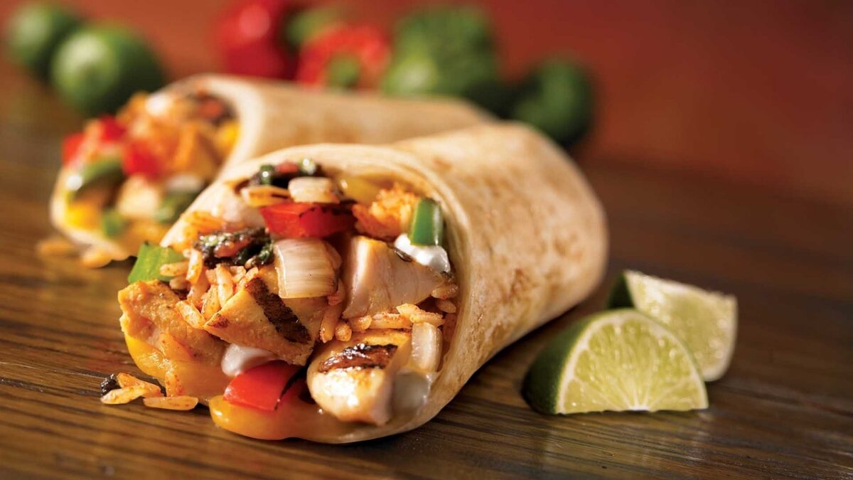 Burrito con Pollo, Fagioli e Formaggio