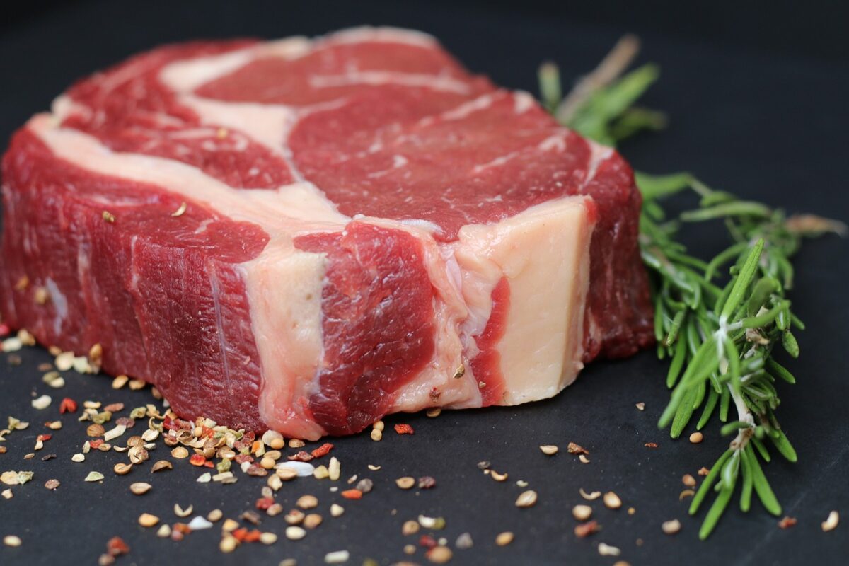 Carne di Manzo (Bistecca, Magra, Tagliata con 0 cm di Grasso)