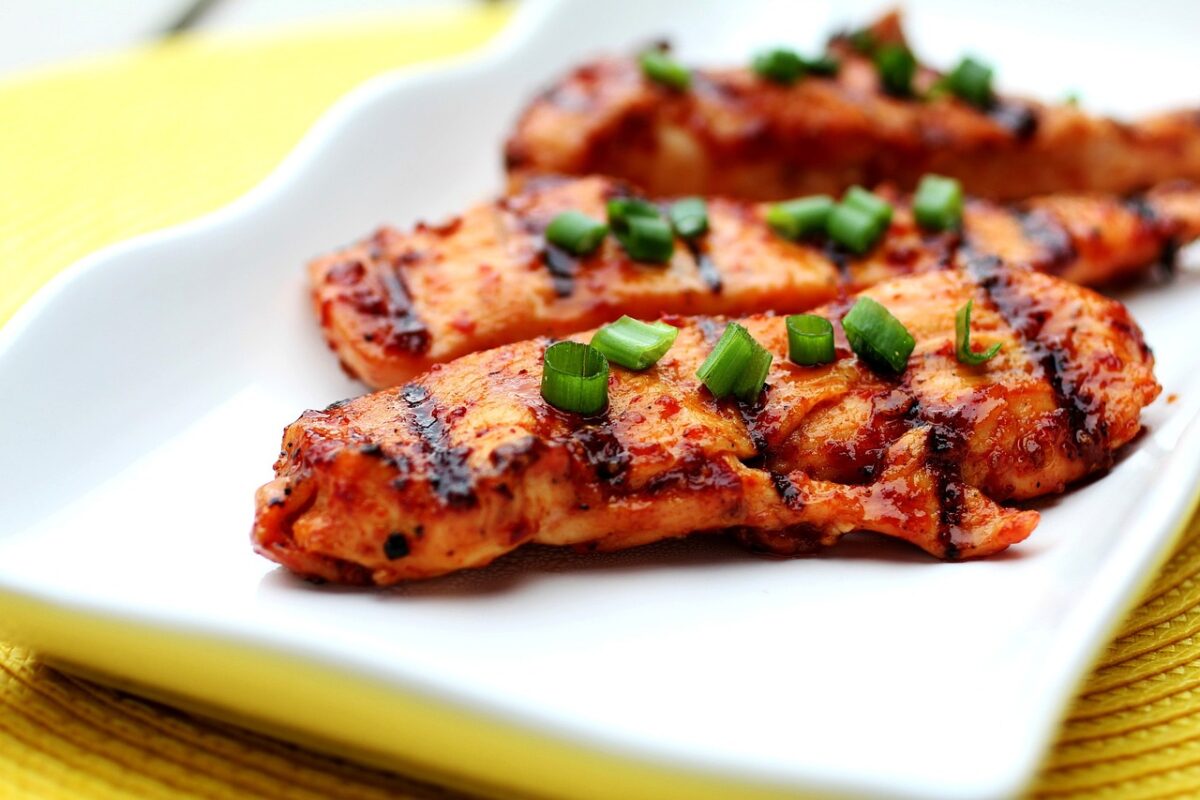 Pollo alla Griglia (Mangiato senza Pelle)