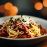 Spaghetti con bottarga e briciole