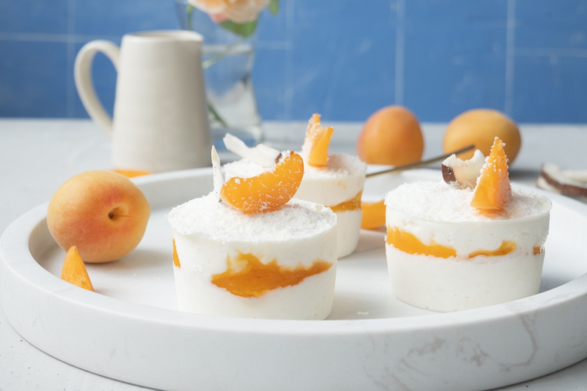 Torta Fredda allo Yogurt con Albicocche