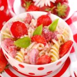Pasta con le fragole e yogurt