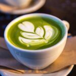 Matcha con il latte di cocco