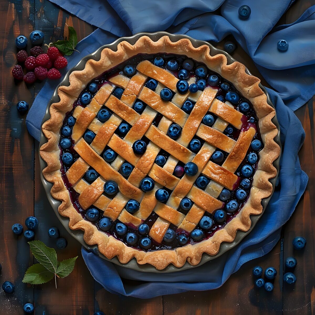 Crostata di Farina di Riso ai Mirtilli