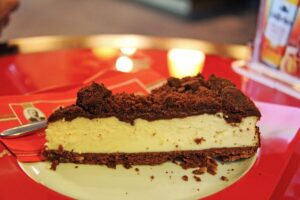 Cheesecake vaniglia e cacao