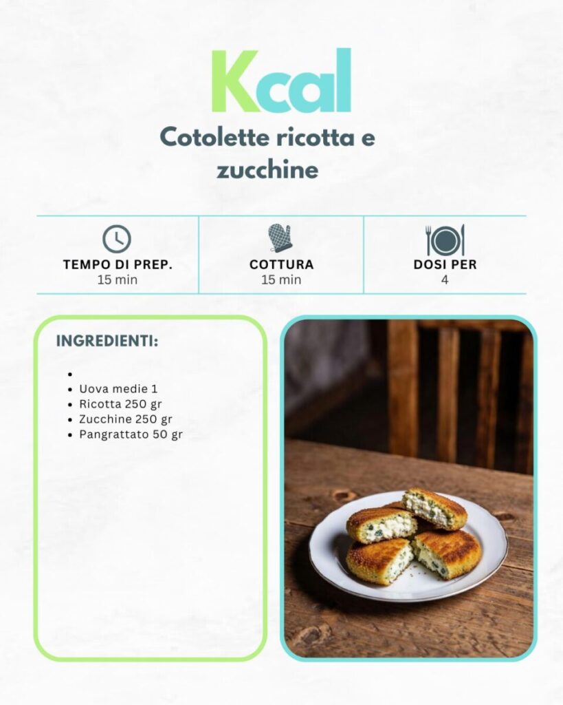 Cotolette ricotta e zucchine