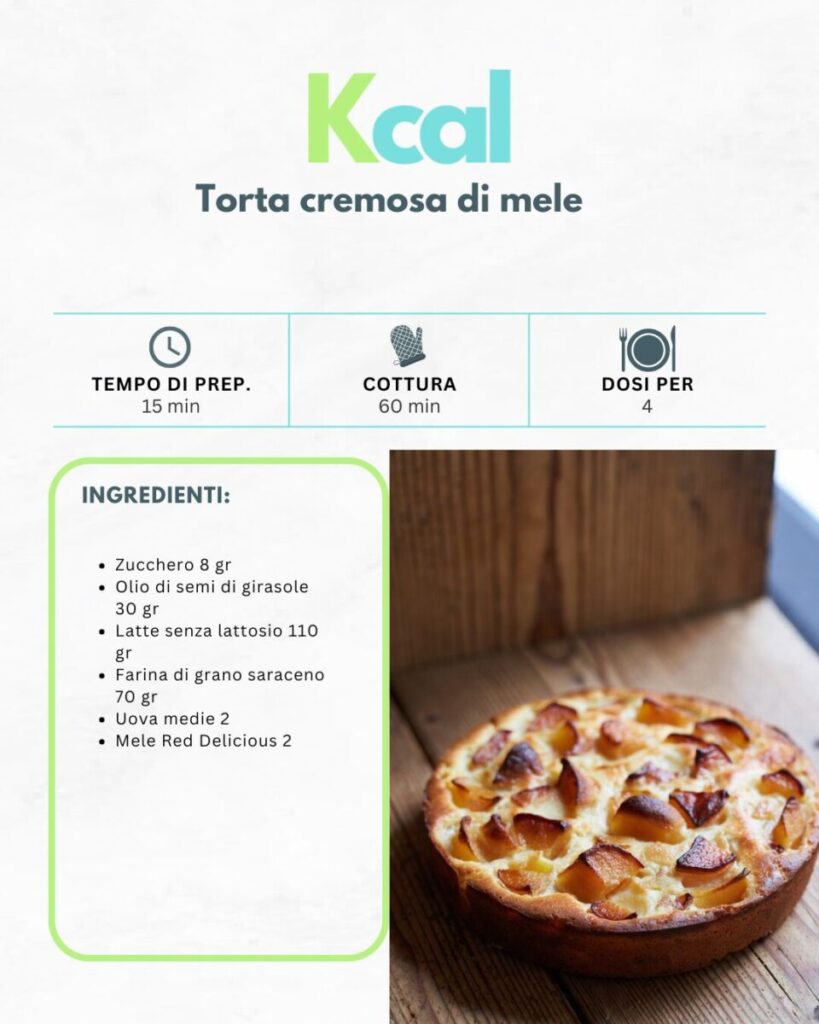 Torta cremosa di mele