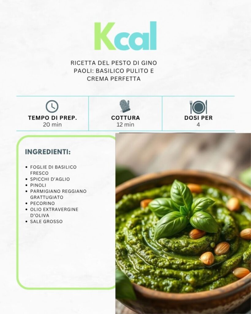 Ricetta del pesto di Gino Paoli: basilico pulito e crema perfetta