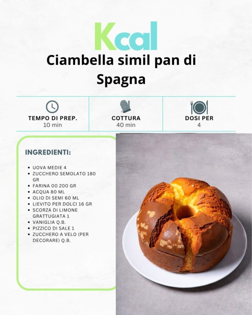 Ciambella simil pan di Spagna Ciambella simil pan di Spagna