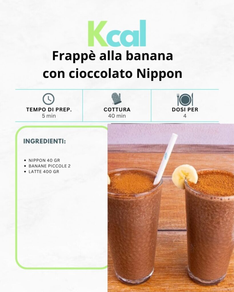 Frappè alla banana con cioccolato Nippon Frappè alla banana con cioccolato Nippon